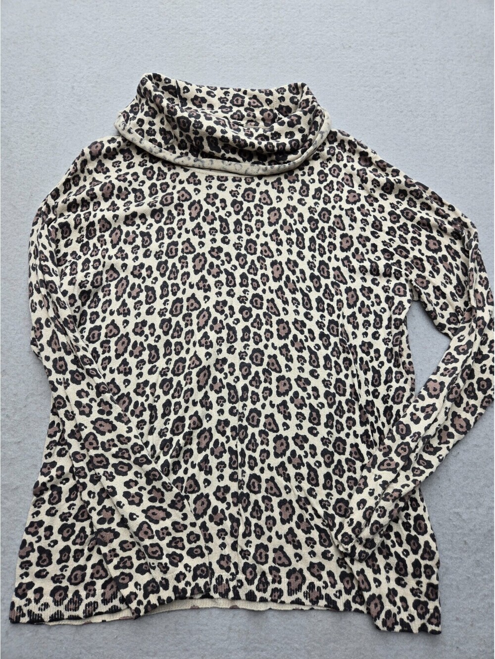 Jeanne Pierre Women's Sweater Size XL Tan/Brown Pullover Cheetah Rayon Blend